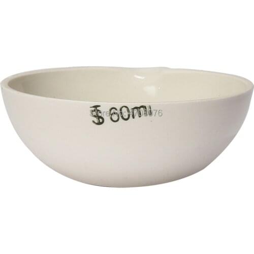 60ml 6pcs/pack Porcelain evaporating dish with spout round bottom Pan evaporation Lab for scientific experiments dia