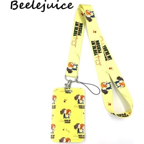 Greys Anatomy Creative Lanyard Card Holder Student Hanging Neck Phone Lanyard Badge Subway Access Card Holder Accessories Gifts