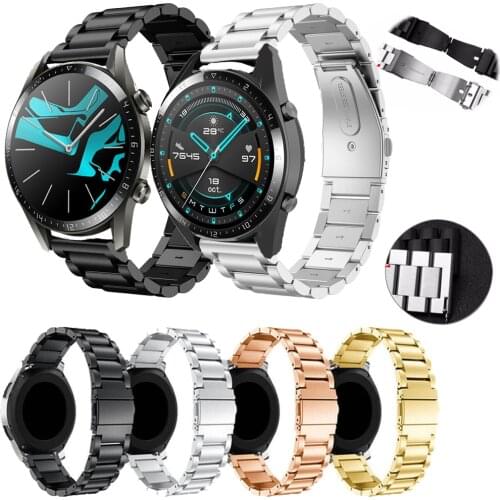 22mm 20mm Wristband For Huawei Watch GT 2 42/46 Stainless Steel Strap Bracelet For Huami Xiaomi Haylou Solar LS05/Amazfit GTR 42
