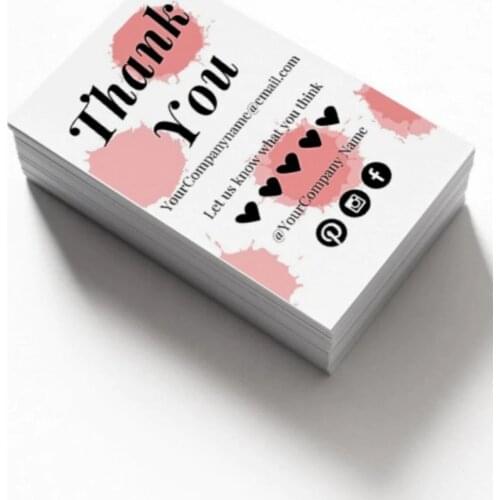 Carddsgn Thank You For Your Order Cards Custom Printed Postcards Voucher Cards Thank For Your Small Business Cards 200/500/1000