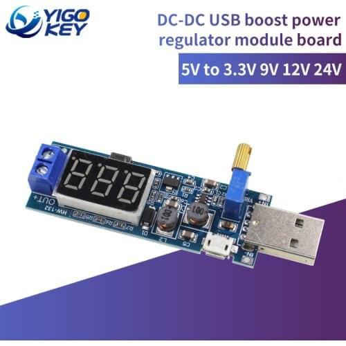 DC-DC 5V to 3.5V / 12V USB Step UP / Down Power Supply Module Adjustable Boost Buck Converter Out DC 1.2V-24V