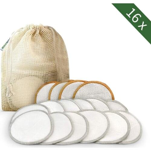 16pcs Bamboo Reusable Organic Cotton Pads 2019 New Makeup Remover Washable Cleansing Microfiber Makeup Remover Beauty Tools