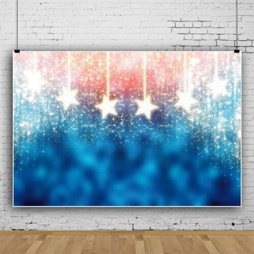 New Year Party Background For Photography Light Blue Polka Dots Christmas Star Glitter Party Child Portrait Photography Backdrop