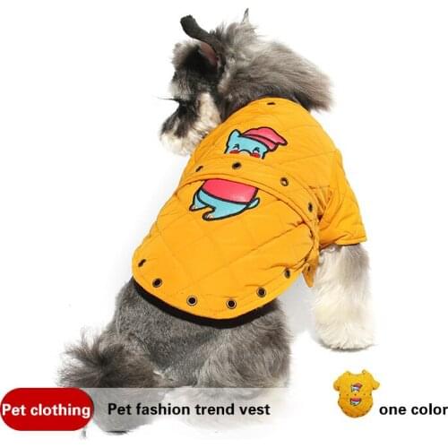 Pet cotton clothes dog clothes dog coat Teddy Bichon Schnauzer cat and dog clothes plus velvet snow quilted coat