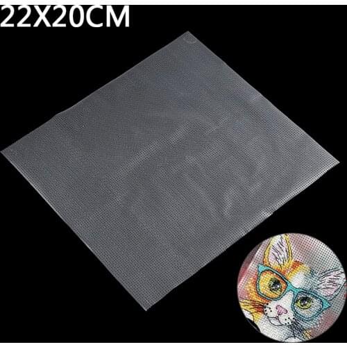1pc 22X20cm Water Soluble Canvas White Water Soluble Fabric Canvas Cross Stitch Sewing Embroidery Stabiliser for DIY Supplies
