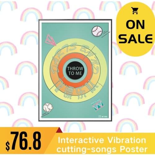 Interactive Poster Vibration Sensor Cutting Songs Sound Piezoelectric Ceramic Available Redevelop