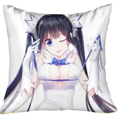 Hobby Express Otaku Square Pillow Cover Hestia - Danmachi Dakimakura GZFONG54