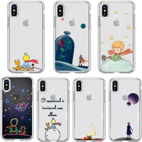 Little prince Anime cute art design Phone Case Transparent soft For iphone 5 5s 5c se 6 6s 7 8 11 12 plus mini x xs xr pro max