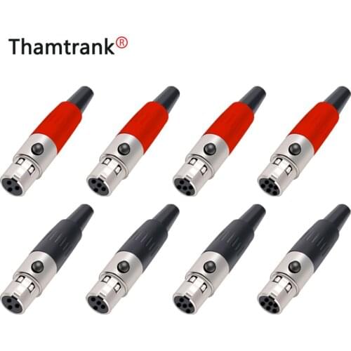 10pcs New Mini XLR 3Pin 4Pin 5Pin Female Jack Plug Soldering MIC Cable Wire Connector Small XLR Socket Microphone Plug Jack