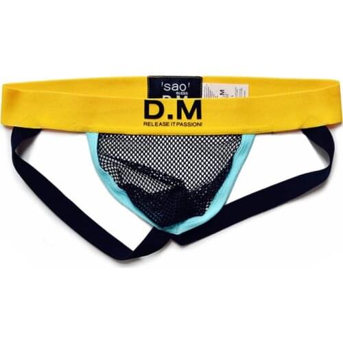 Mans underwear gay underpants men thong mesh breathable jockstrap tanga hombre low-rise sexy underwear g string sissy lingerie