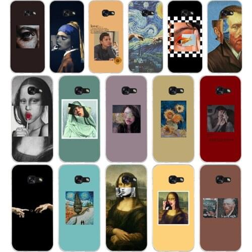 332Great art aesthetic van Gogh Mona Lisa Soft Silicone Tpu Cover phone Case for Samsung j3 j5 j7 2016 2017 j330 j2 j6 Plus 2018