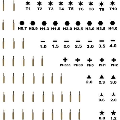 Screwdriver H4 Bits Torx T1 T2 T3 T4 T5 T6 Slotte phillips HEX Pentalobe P2 P5 for Huawei Macbook Air Pro iphone7/8/x/xr/xs max