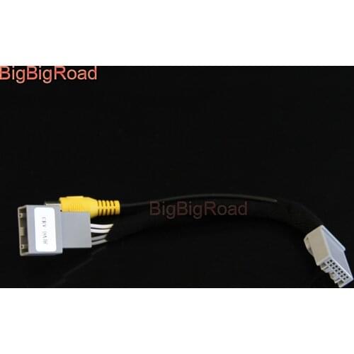 BigBigRoad Car Rear View Parking Camera Adapter Connector Wire 7pins For Honda CRV CR-V / Civic 2011 2012 2013 2014 2015 2016