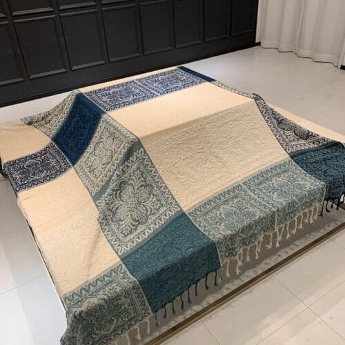 Living Room Chenille Sofa Cushion Couch Cover Towel Seat Pad Mutifunction Chenille Blanket