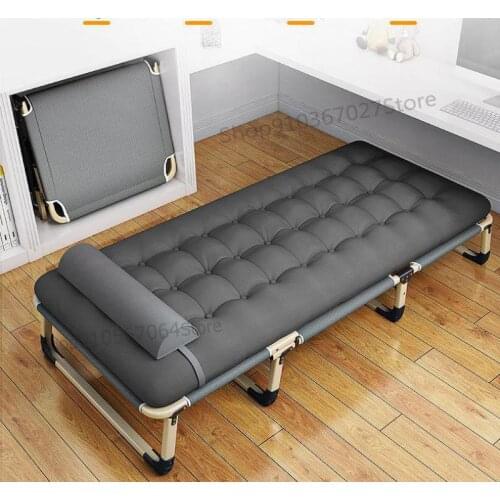 Folding Bed Single Bed Household Adult Lunch Bed Nap Chair Folding Office Easy Bed Marching Escort Bed