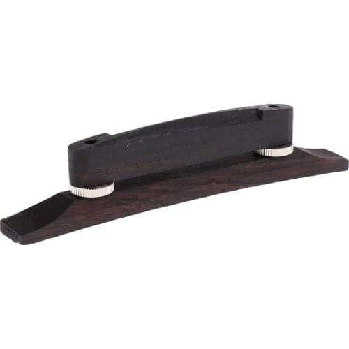 Adjustable Ebony Wood Bridge For Jazz Guitar Great Parts Luthier Tools Props