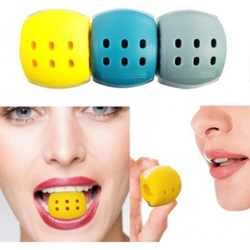 Facial Muscle Trainer Food-grade Silicon Jaw Exerciser Device Facial Chew Muscle Relex Training Fitness Ball