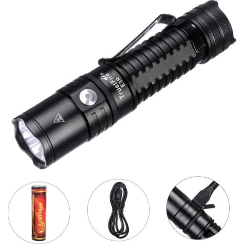 Trustfire E3R EDC Flashlight Cree XPL 1000lm 18650 USB Rechargeable Lamtern IPX8 Flashlight with Power Indicator for Home Use