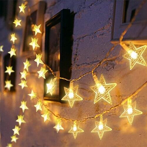 AC220V 5M 28LED star string Fairy Lights EU plug for wedding party decorations Home decor christmas lights indoor