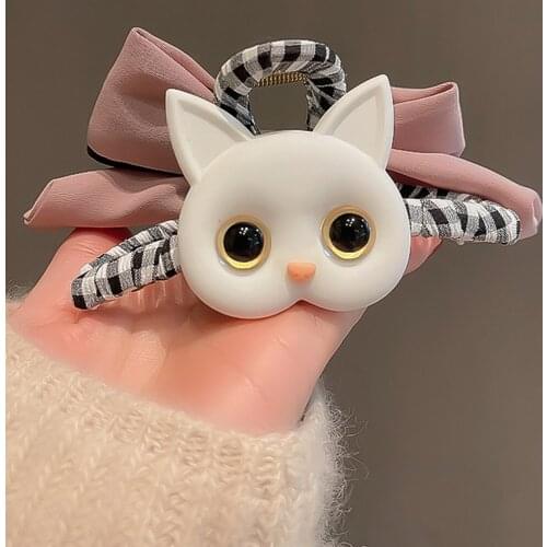 2021 Cute Cartoon Cat Resin Hairpin Women Elegant Bow Shark Hair Claw Headdress Fashionable Sweet Hair Accessories for Girls