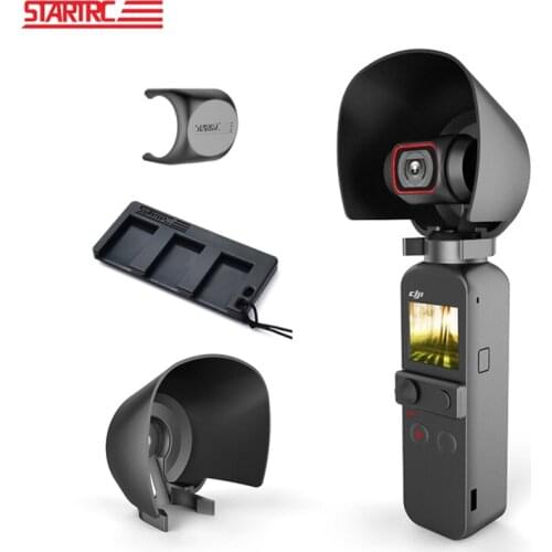 DJI Pocket 2 Camera Protector Cover Lens Cap Sunshade Sun hood Adapter Holder Kit for DJI Osmo Pocket 2 Gimbal Accessory