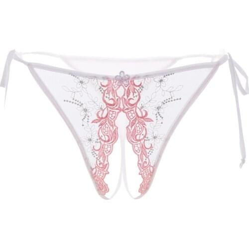 Women Sexy Lingerie Hot Erotic Sexy Panties Open Crotch Porn Lace Underwear Crotchless Underpants Sex Wear Cheeky Strappy Briefs