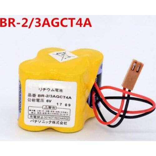 20packs New NEW BR-2/3AGCT4A 6V battery PLC BR-2/3AGCT4A lithium-ion batteries with Brown plug free shipping