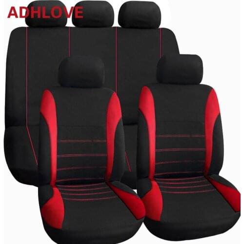 9 pieces/set car seat cover front and rear seat universal set car shape interior accessories airbag compatible seat cover