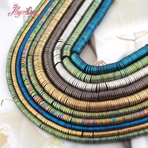 Free Shipping Hight Quality Genuine Hematite Smooth Loose Natural Stone Beads For Jewelry Making 15inches/strand 1x3/1x4/1x6mm