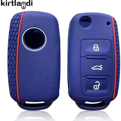 Kirtlandi Car Key Cover Case for VW Golf 4 5 6 7 Bora Jetta POLO MK4 MK6 Passat B5 B6 Superb Tiguan Beetle Key Chains Seat Bag