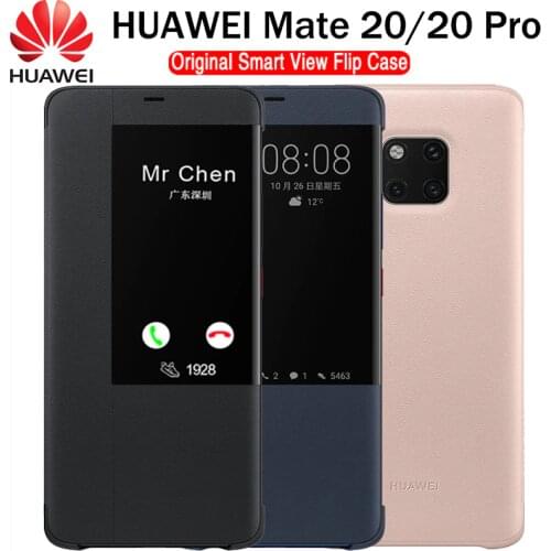 HUAWEI MATE 20 Pro Case Original 100% Official Smart View Protection Cover HUAWEI MATE 20 Case Window Flip Leather Mate 20 Cover