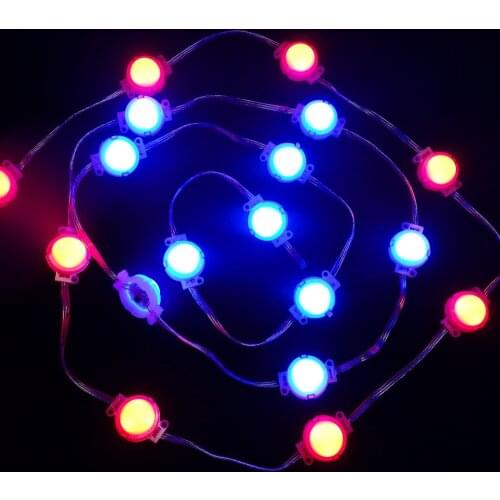 DC12V 30mm UCS1903;addressable led smart module;0.72W;RGB full color;frosted diffused cover;IP68 rated