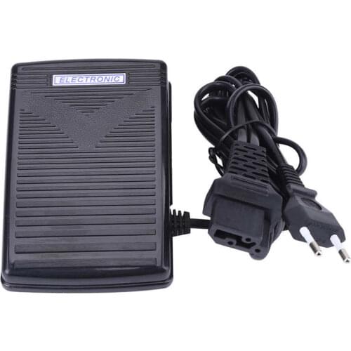 EU plug 220V Home Sewing Machine Foot Control Pedal With Power Cord Momentary Foot Controller Pedal Sewing Switch Pedal W Cord