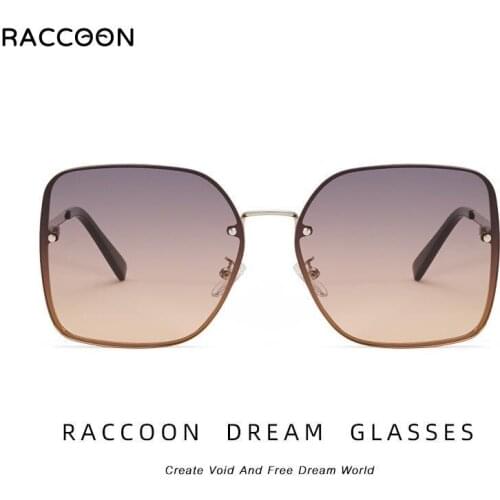 Purple Square Sunglasses New Fashion Luxury Design Shades Women Metal Frame Lens Brown Eyewear Gradient Color Sun Glasses Uv400