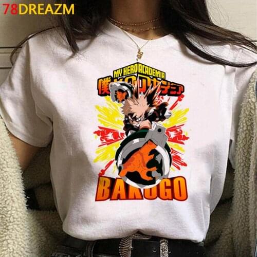 My Hero Academia summer top men harajuku japanese couple graphic tees tshirt t-shirt white t shirt