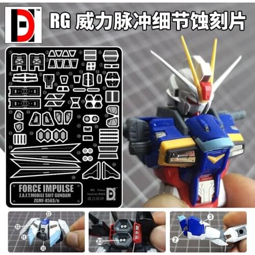 HD precision detail metal etch for RG 1/144 ZGMF-X56S Force Impulse model Mobile Suit kids toys