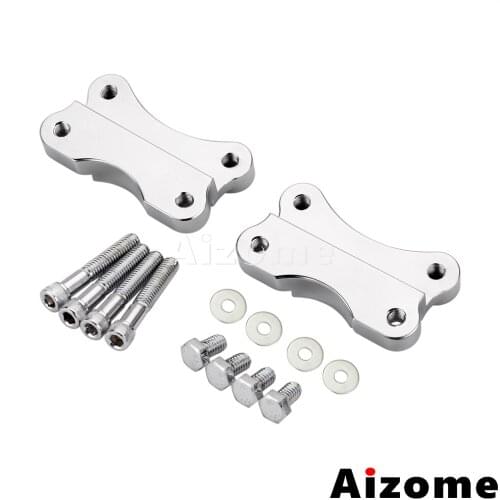 Chrome 21" Wheel Fender Lift Brackets Relocator Kit For Harley Softail Fatboy Deluxe Heritage 1986-2014 Fender to Fork Adapters