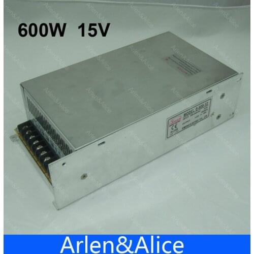 600W 15V 40A 220V input Single Output Switching power supply for LED Strip light AC to DC smps