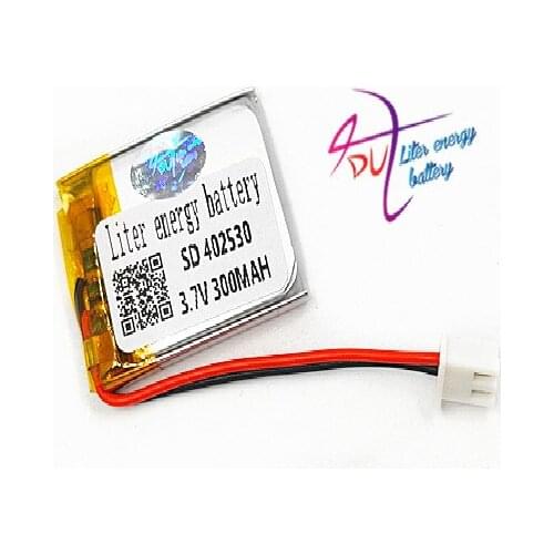 JST 2.54mm 10pcs 3.7V,300mAH,402530 PLIB polymer lithium ion / Li-ion battery for GPS,dvd,bluetooth,model toy mobile bluetooth