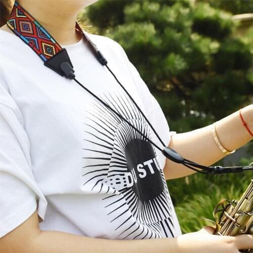 Quality Red Diamond Pattern Shoulder Strap Neckband for Saxophone Accessories