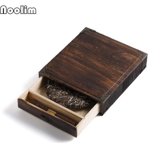 Japanese Style Retro Solid Wood Tea Candies Creative Storage Containers Single Layer Drawer Tape Tea Tray Teahouse Tools