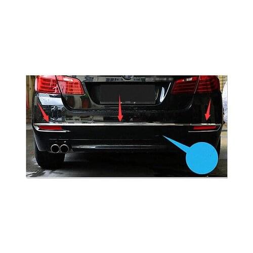 Rear Bumper Lid + Rear Fog Light Cover Trim 3pcs For BMW 5 Series F10 2014-2015
