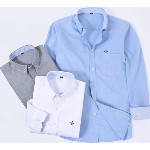 Camisa Social Masculina Manga Longa Dudalinas Oxford Camisa Male Shirts Men Shirt Brand Casual Slim Fit Chemise Homme