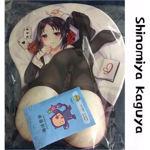 Anime Kaguya-sama Love Is War Shinomiya Kaguya 3D Soft Gel Gaming Mouse Pad Ergonomic Mousepad with Wrist Support