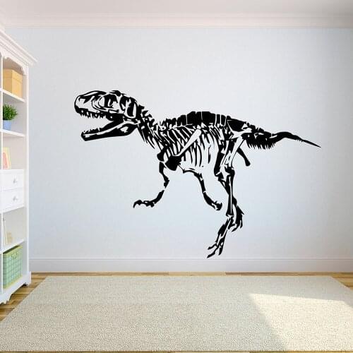 Dinosaur T-Rex wall decals Vinyl Dinosaur skeleton Wall Sticker for Kids room Teenager Room Decoration Customized X093