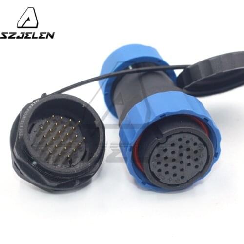 SD28TP-ZM , 28mm 26pin panel waterproof Circular Connector IP67,Aviation cable connector male and female 26pin