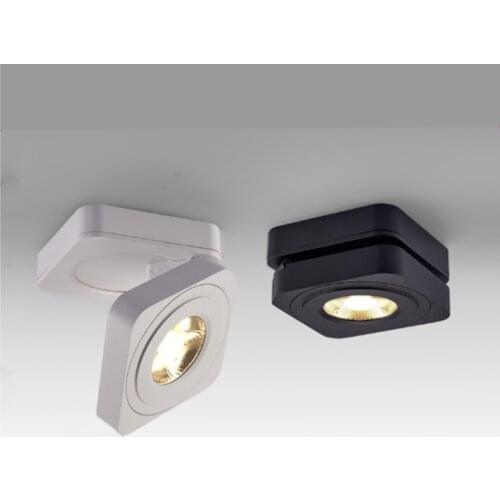 Folding COB LED Downlights 7W 10W 12W 15W Surface Mounted Led Ceiling Lamps Spot Light 360 Degree Rotation Downlights AC85-265V