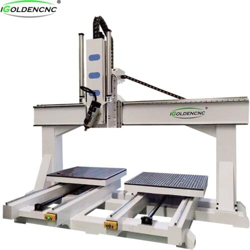 Igoldencnc 4 axis cnc router 5 axis 4th 3d wood carving machine woodworking wooden chairs spindle swing