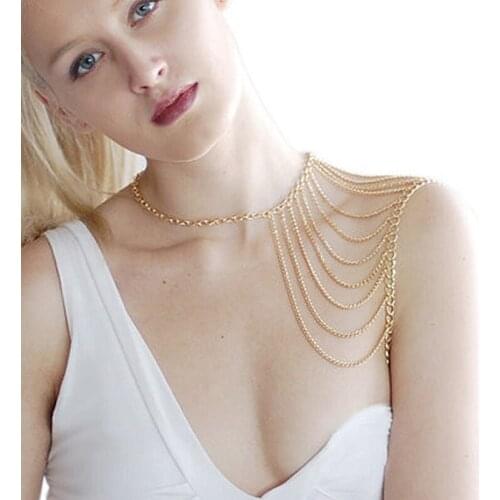 Super Cool Nightclub Party Popular Tassel Women Personality Temperament Fashion Fine Body Shawl Chain Bodychain Girl Accessories