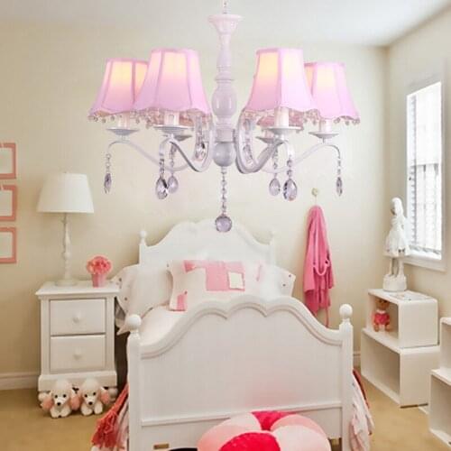 Iron Pendant Lights dining room crystal lamp bedroom lights American Mediterranean pastoral style warm study Pendant Lights